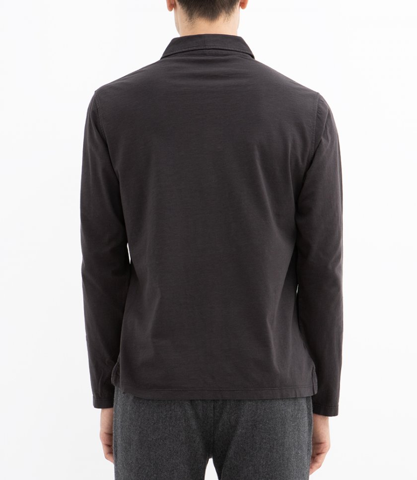 SLUB JERSEY POLO LS