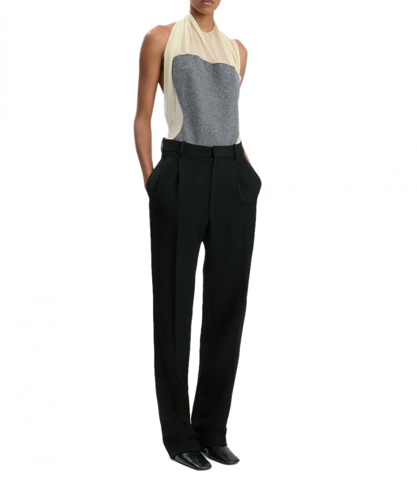 DROP-WAIST STRAIGHT LEG TROUSER