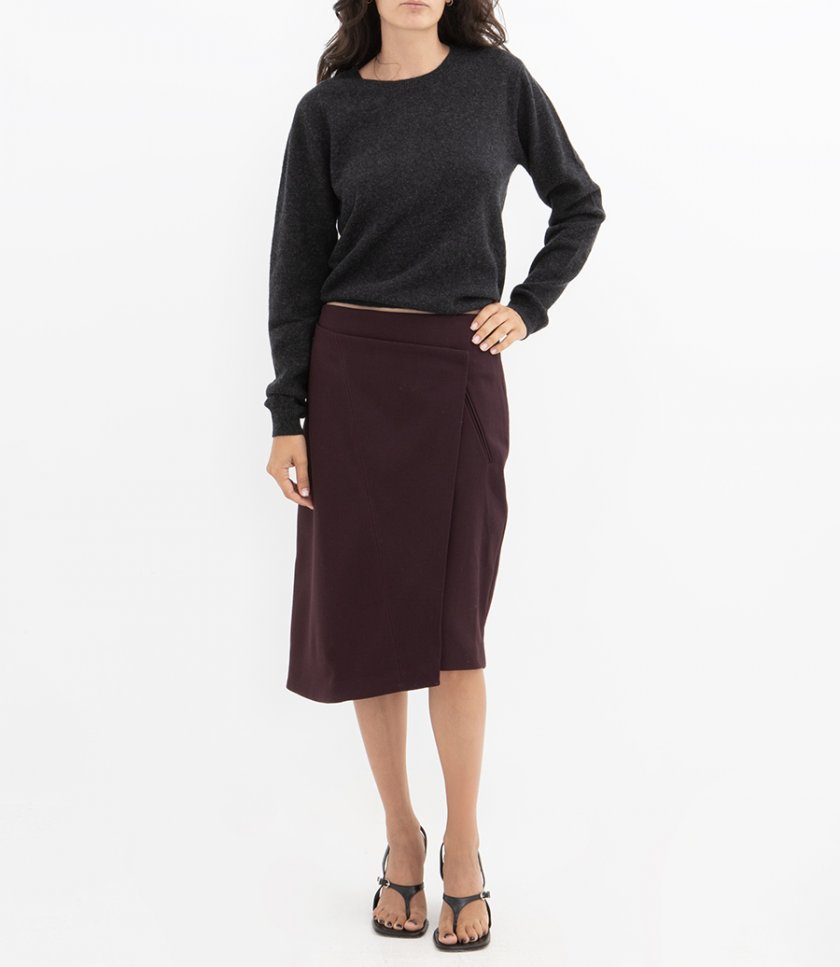 TAILORED WRAP SKIRT