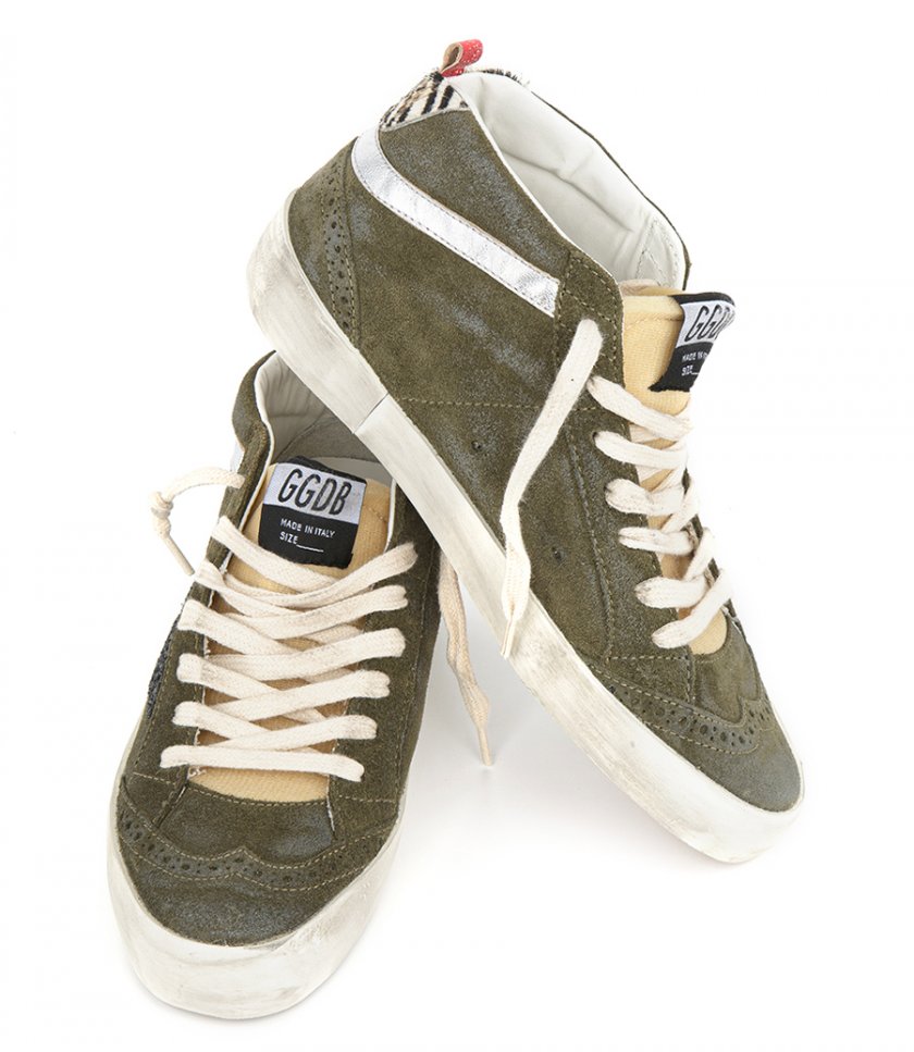 SHOES - OLIVE GREEN SUEDE MID STAR