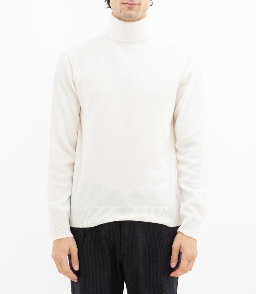 WOOL CASHMERE ROLL NECK