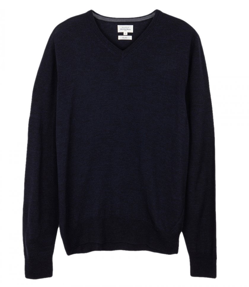 SALES - MERINO VEE NECK SWEATER