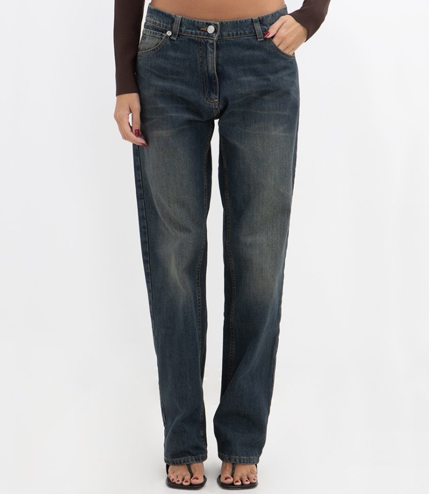 STRAIGHT LEG DENIM PANTS