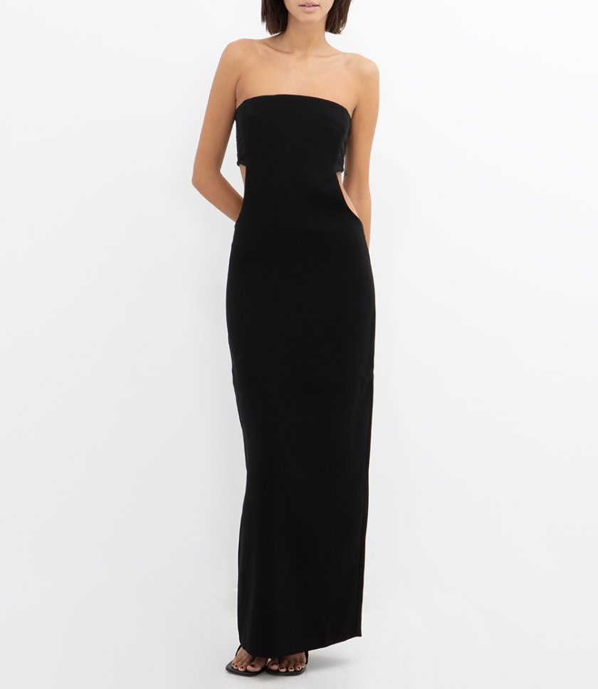 STRAPLESS CORSET BACK DRESS