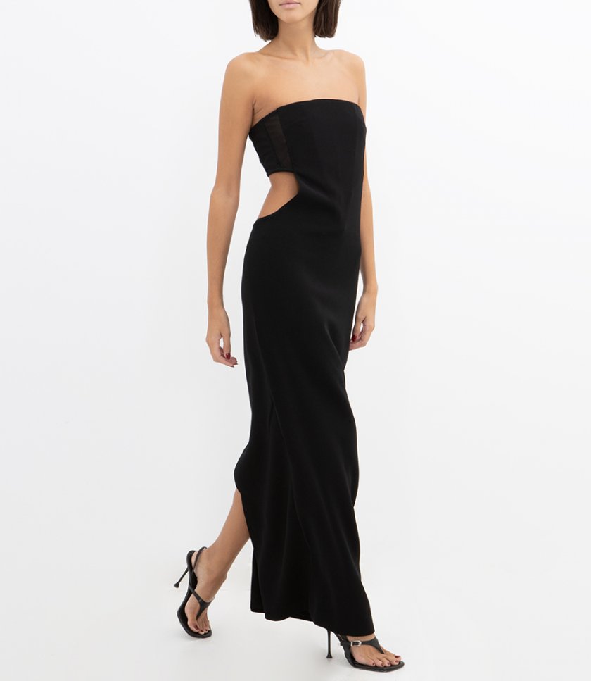 STRAPLESS CORSET BACK DRESS