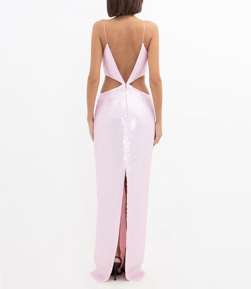 LONG FISHSCALE CUT OUT MAXI DRESS
