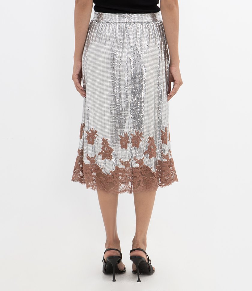 LACE FINISH MESH SKIRT