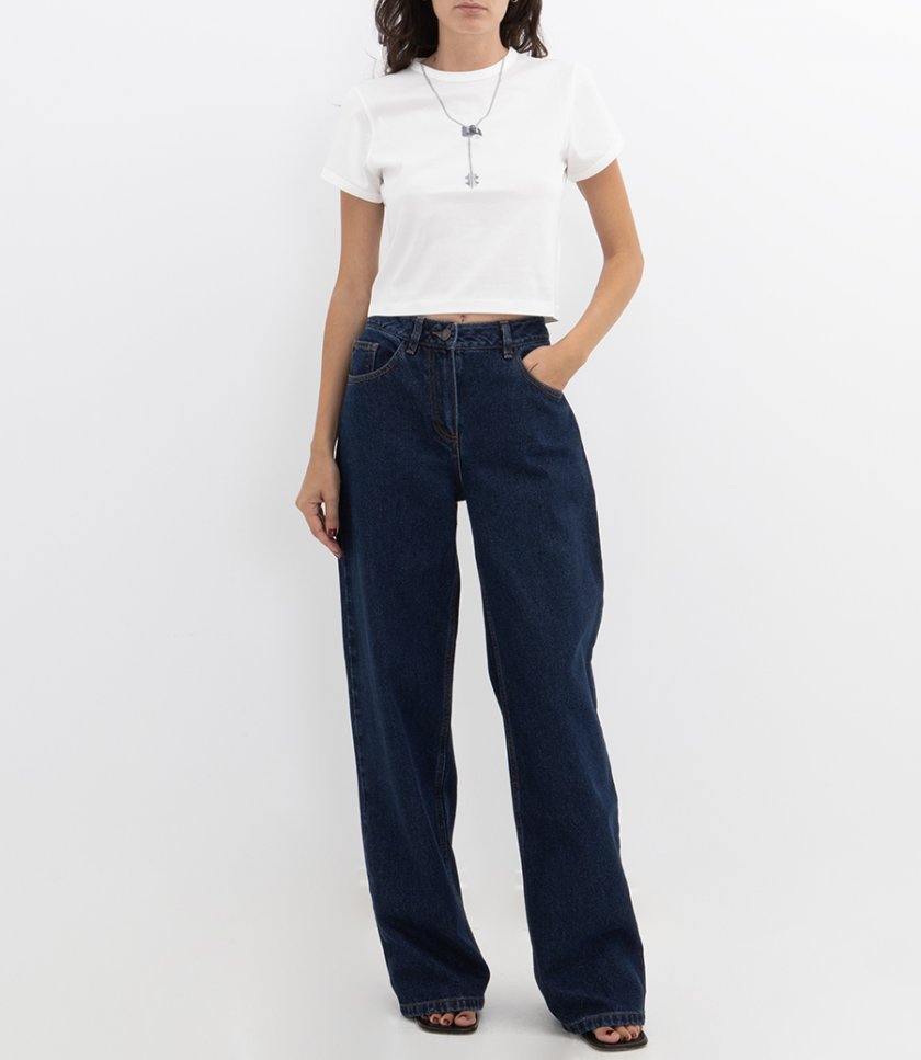 LOOSE LEG DENIM PANTS