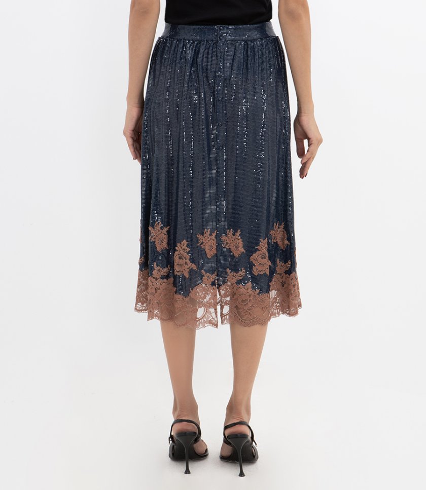 LACE FINISH MESH SKIRT