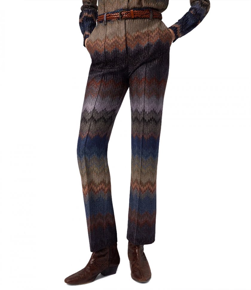 SNAKE PATTERN TRUMBET PANTS