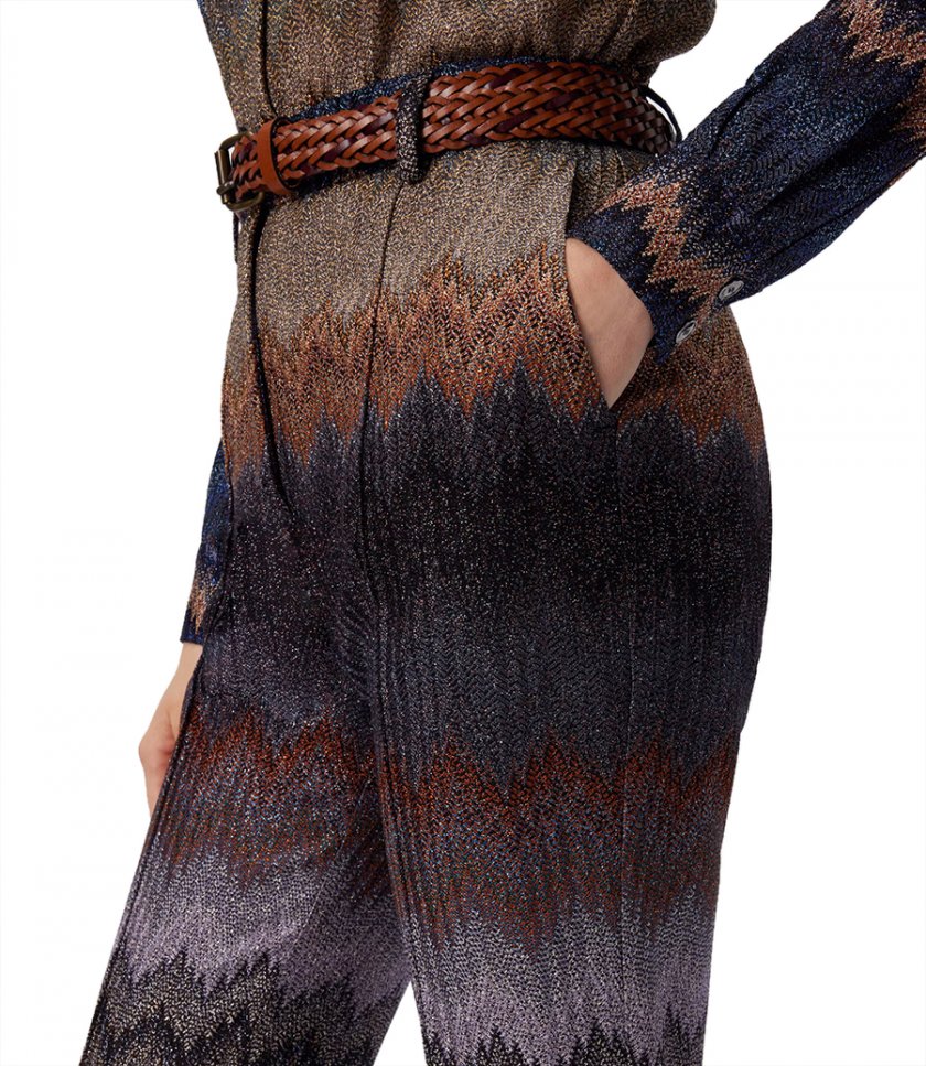 SNAKE PATTERN TRUMBET PANTS