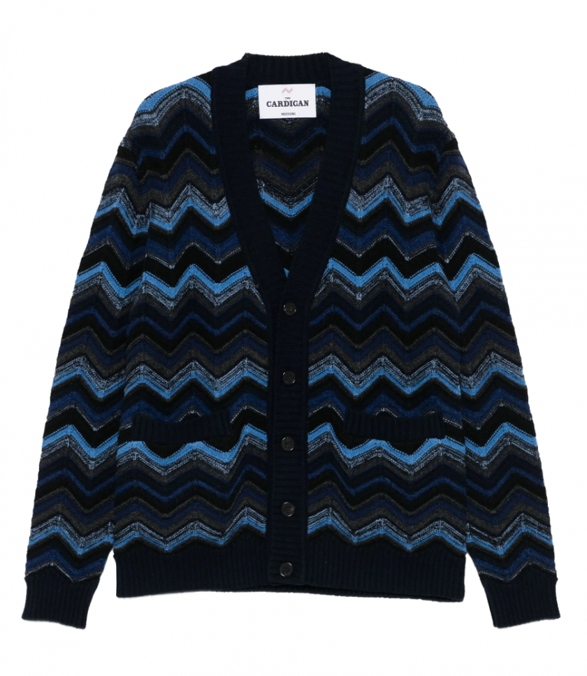 CLOTHES - ZIGZAG PATTERN CARDIGAN