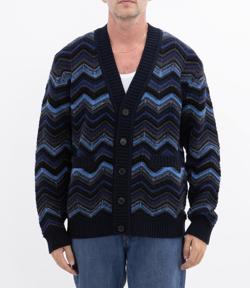 ZIGZAG PATTERN CARDIGAN