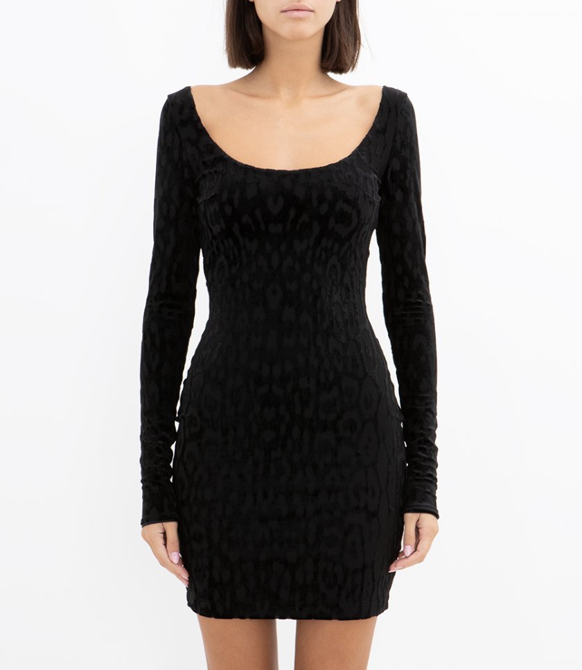 JAQUAR PATTERN L/S DRESS