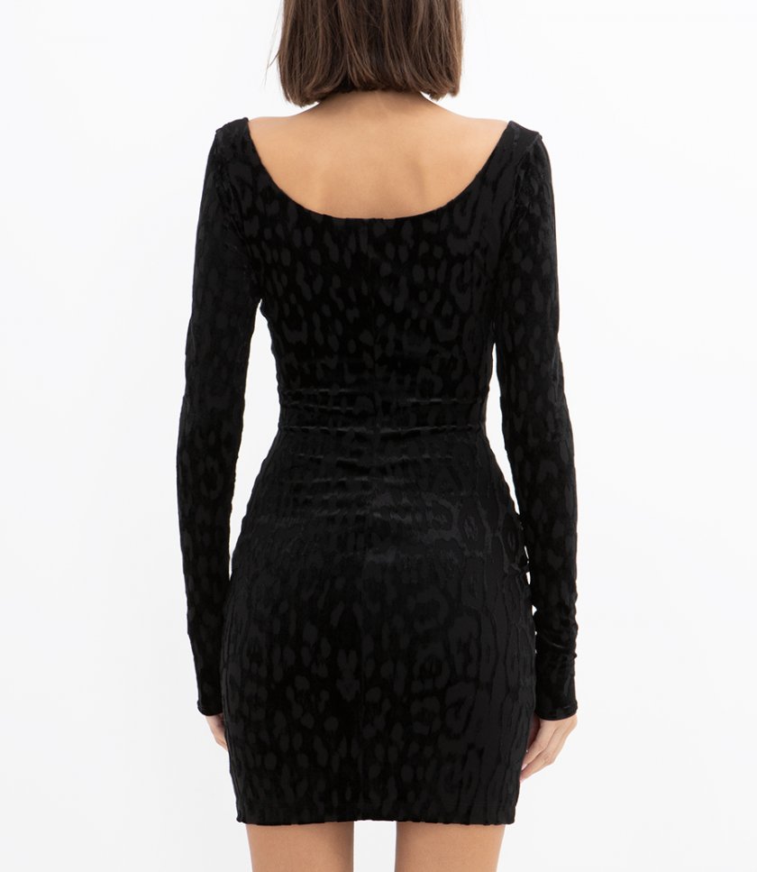 JAQUAR PATTERN L/S DRESS