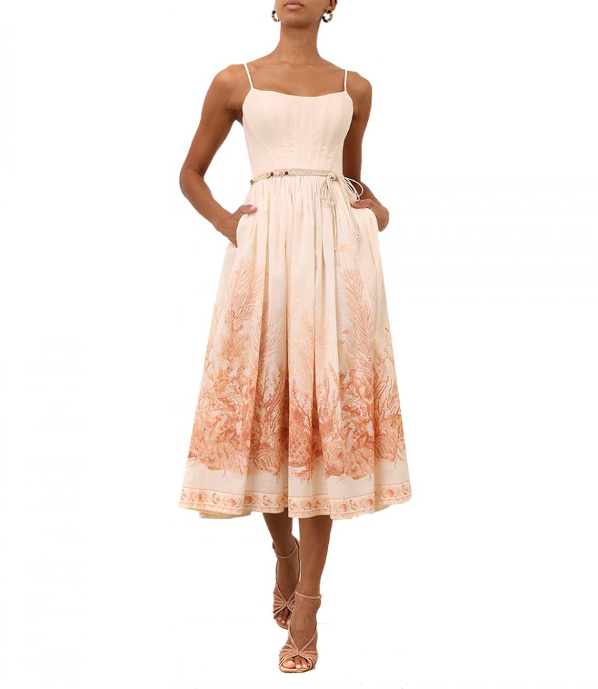 WANDERLUST CORSET MIDI DRESS