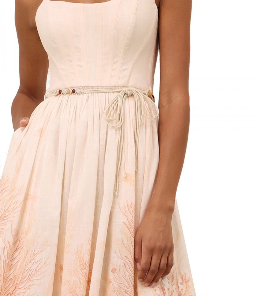 WANDERLUST CORSET MIDI DRESS