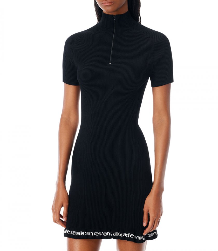 RIBBED SS DRESS