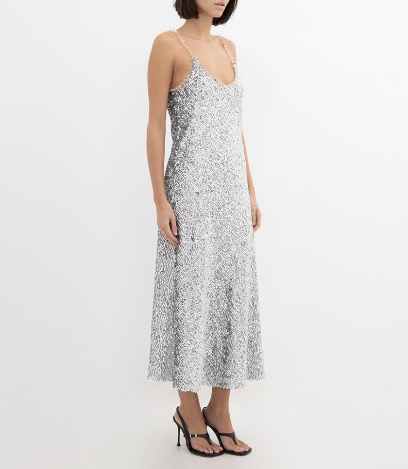 SEQUIN MIDI DRESS