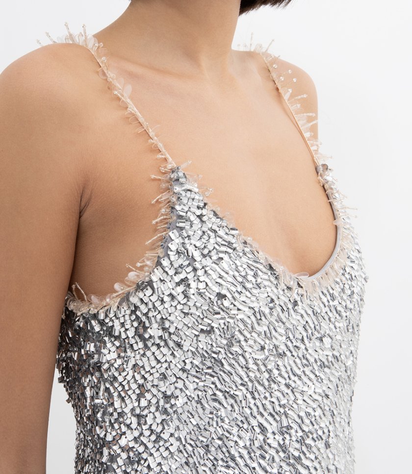 SEQUIN MIDI DRESS