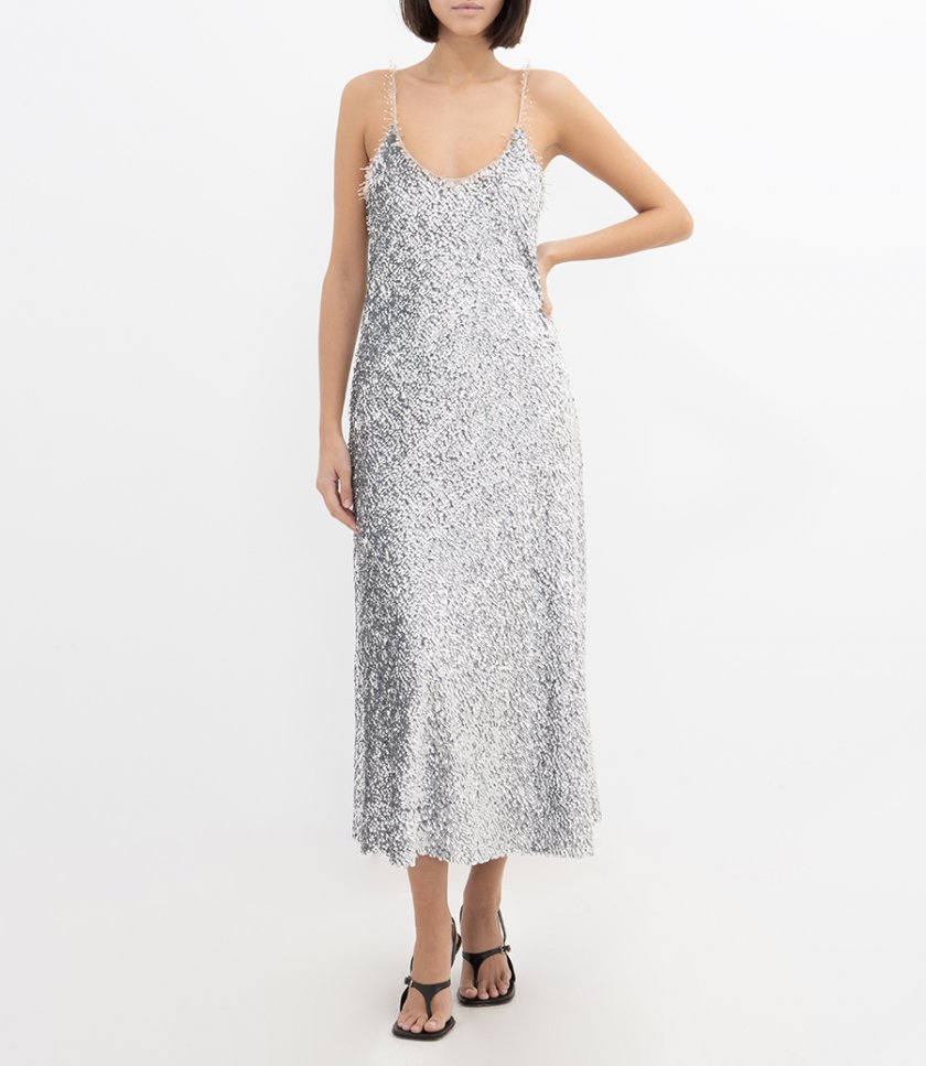 SEQUIN MIDI DRESS