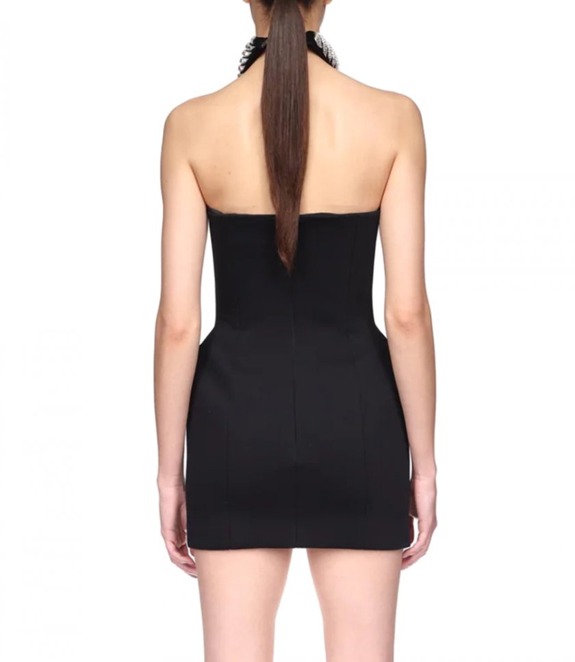 STRAPLESS MINI DRESS WITH PADDED HIP DETAIL