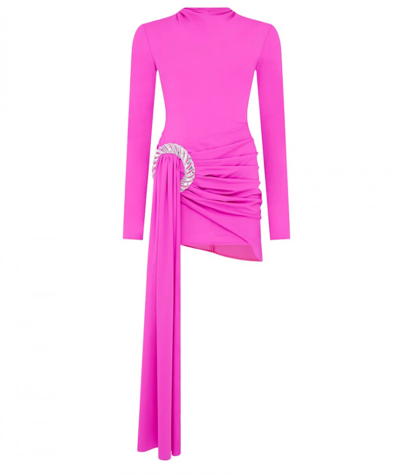 SALES - CRYSTAL SPIRAL AND DRAPE MINI DRESS