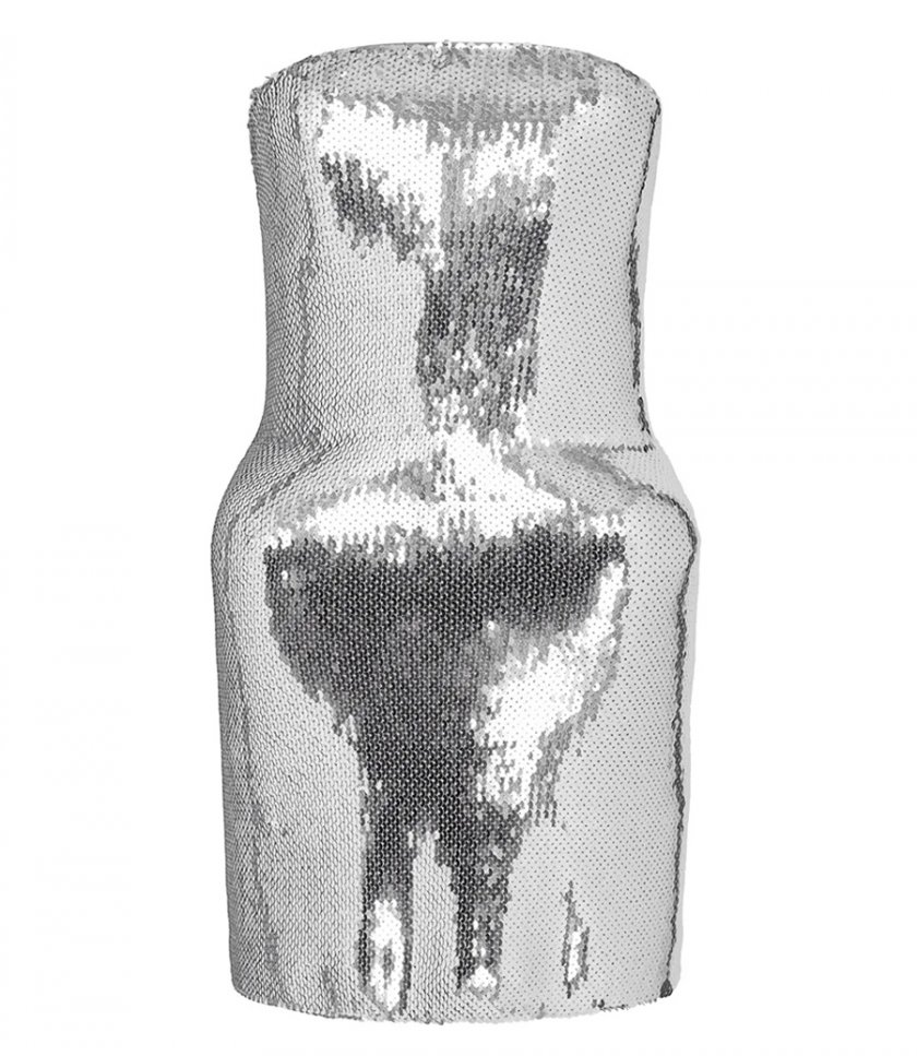 SALES - PADDED HIP DETAIL SEQUIN MINI DRESS