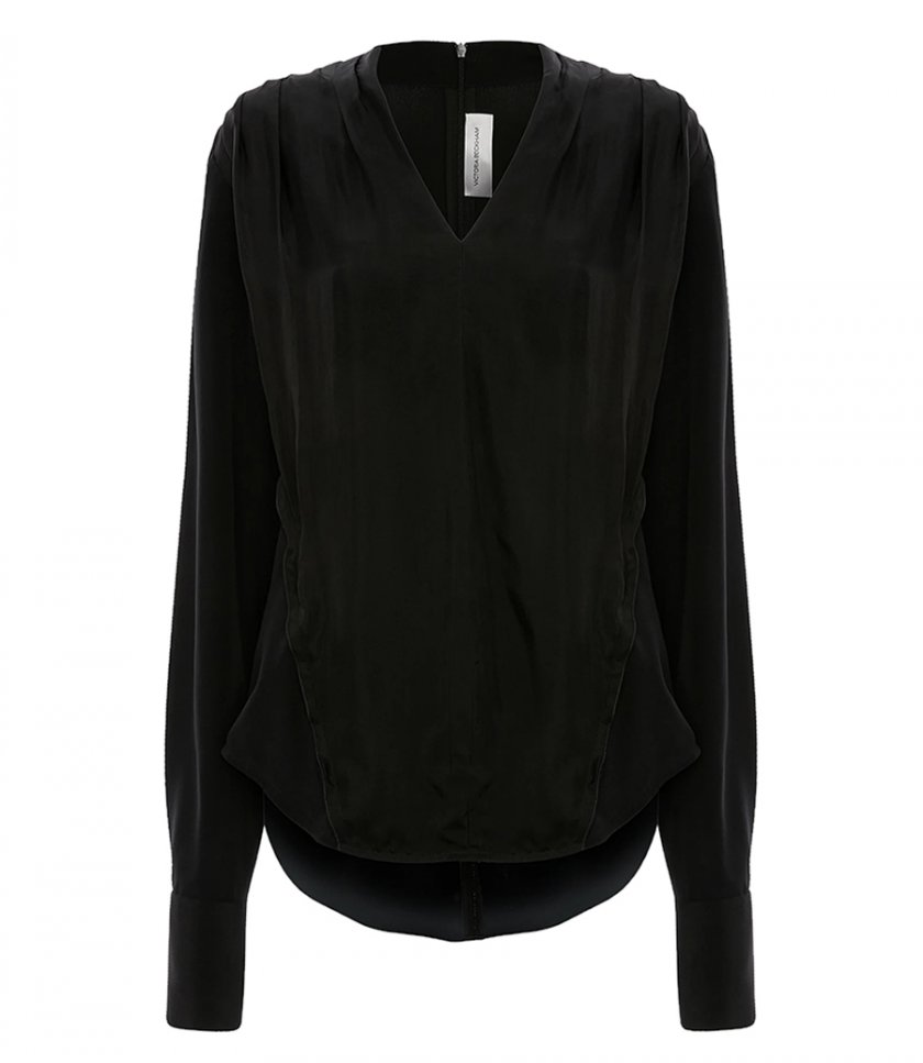 CLOTHES - V-NECK GATHERED TOP