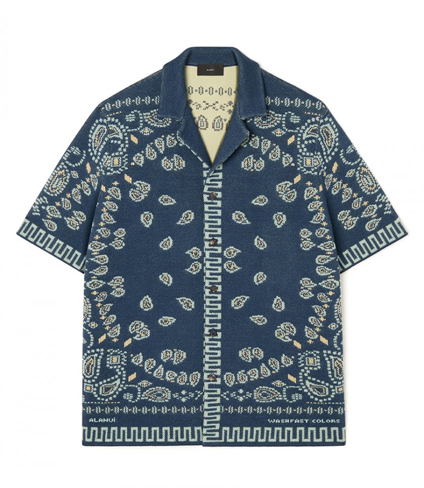 ALANUI - COTTON PIQUET BANDANA SHIRT