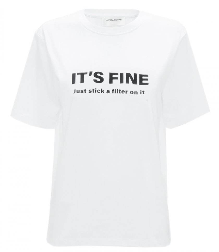 CLOTHES - SLOGAN TEE ITS FINE, JUST STICK A FILTER ON IT