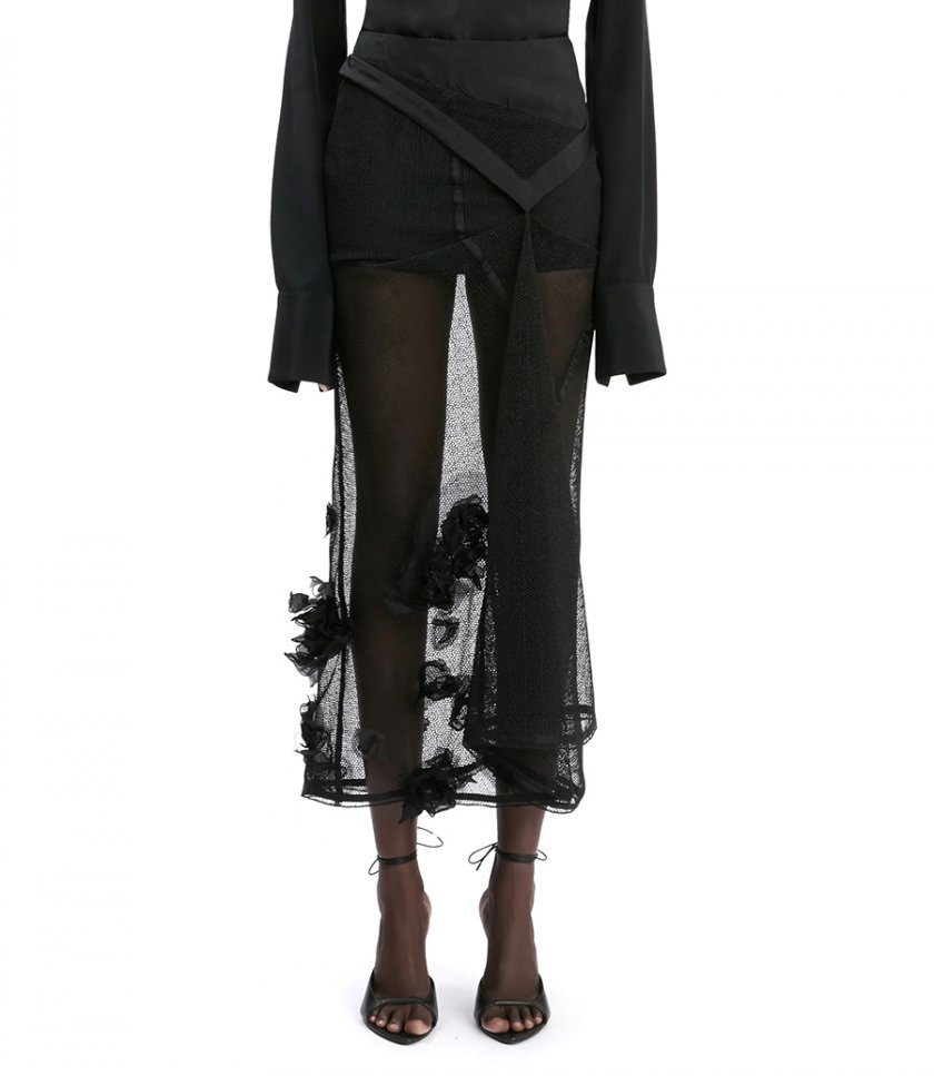 BASQUE DETAIL MIDI SKIRT