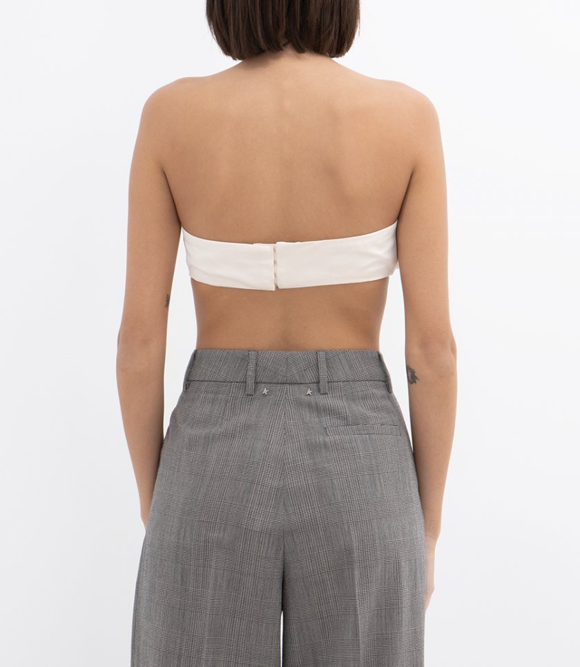 RUFFLED BANDEAU TOP