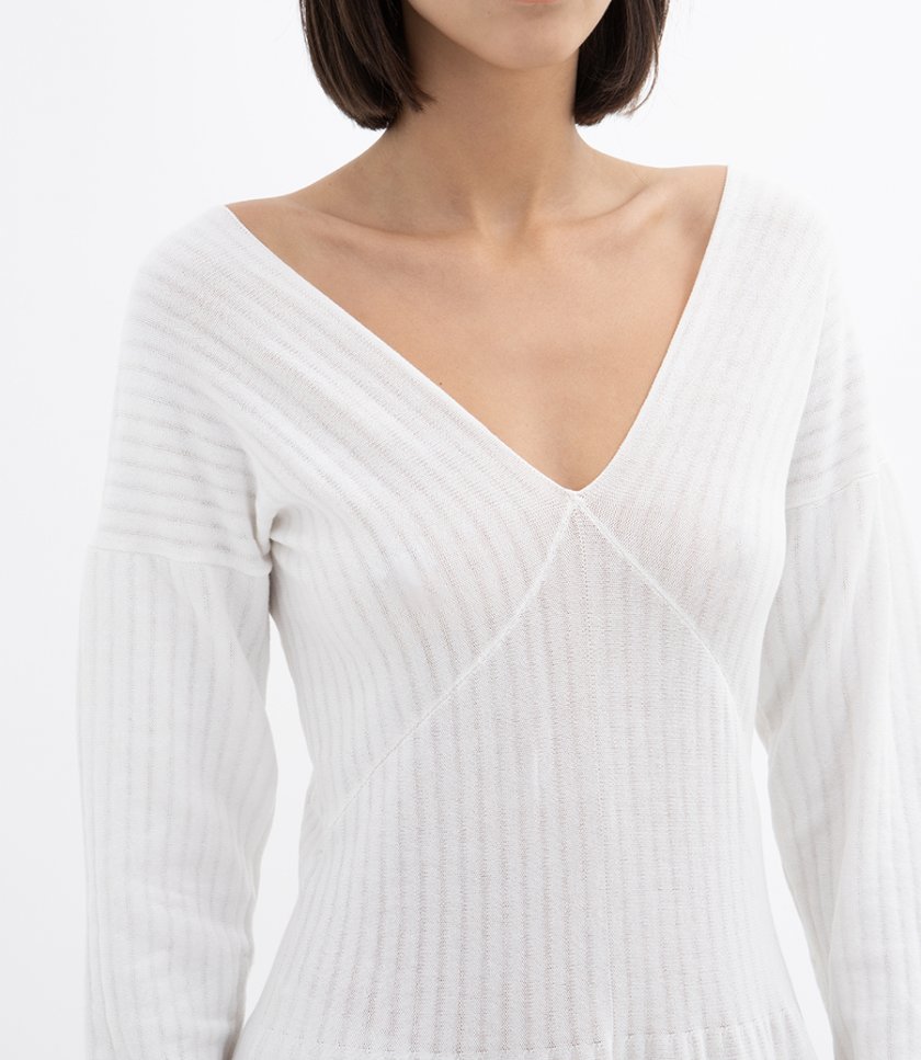 PLEATED KNITWEAR DRESS