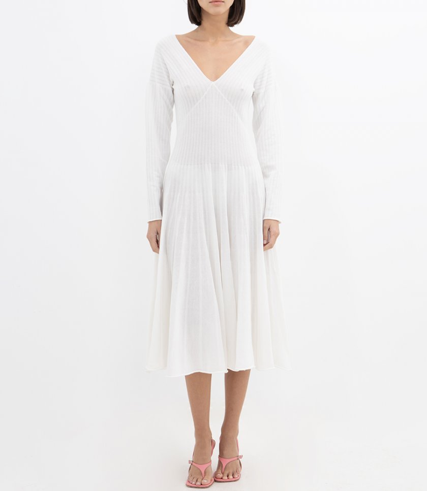 PLEATED KNITWEAR DRESS