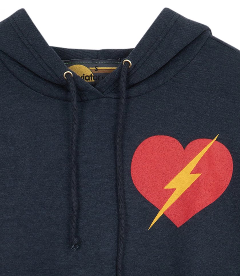 BOLT HEART PULLOVER HOODIE