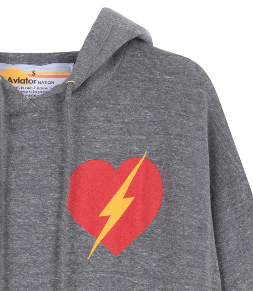 BOLT HEART PULLOVER HOODIE