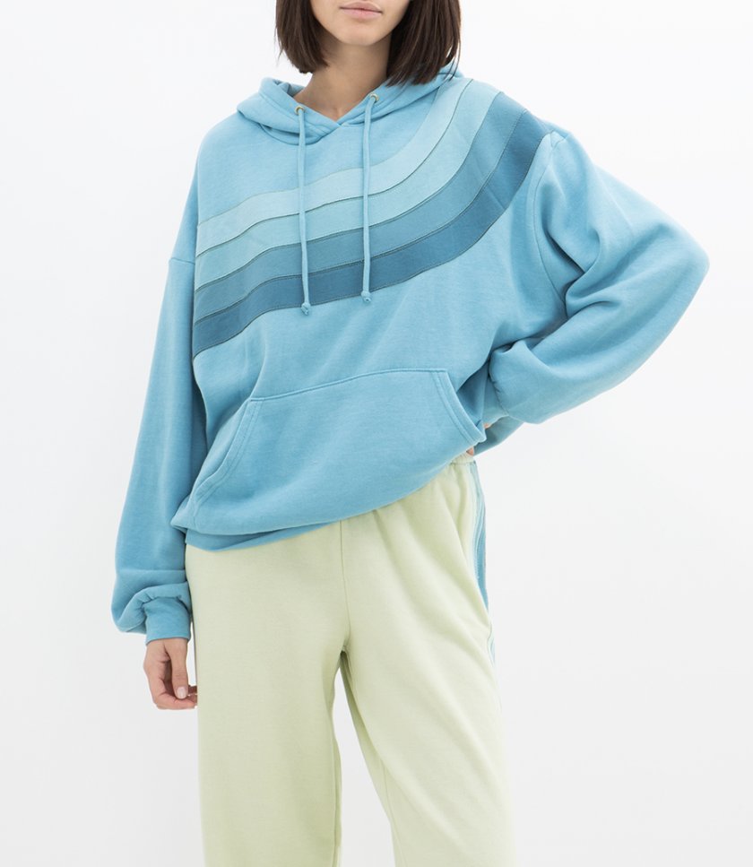 WAVE STRIPE 4 PULLOVER HOODIE