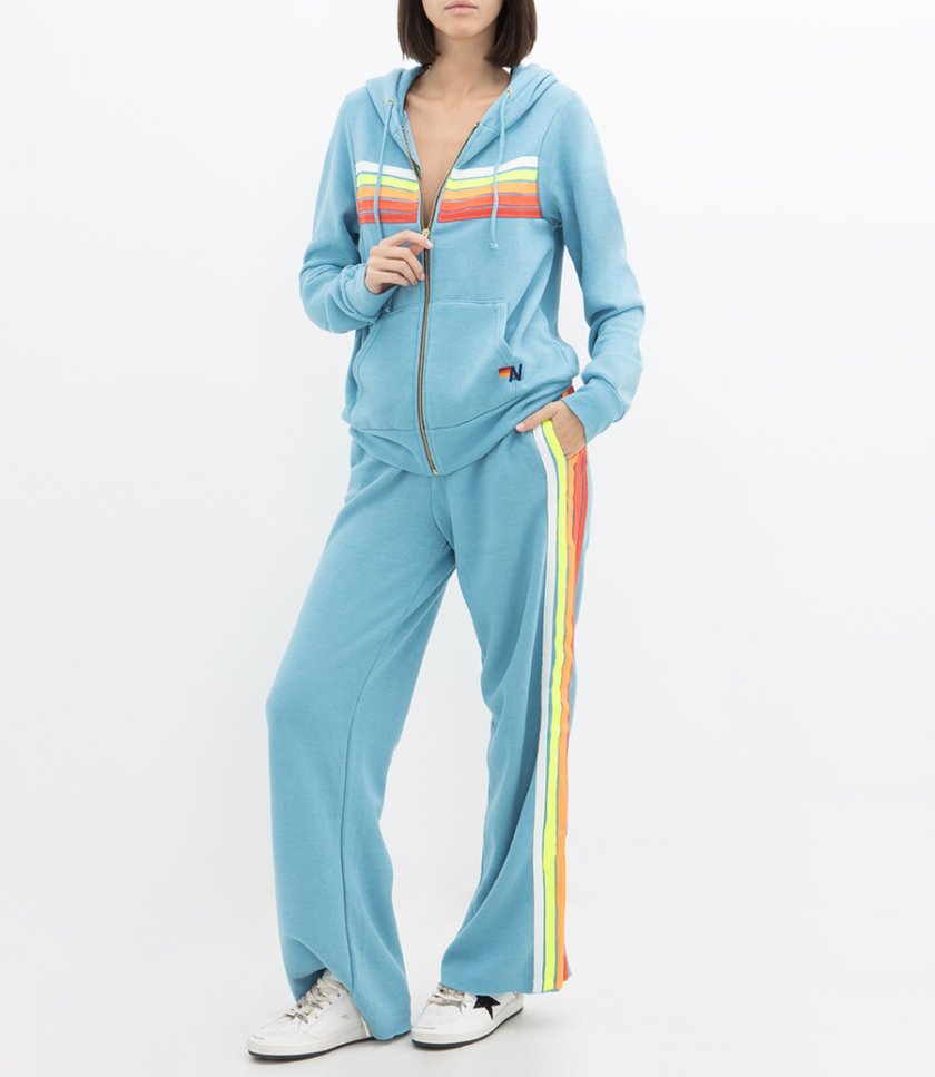 5 STRIPE ZIP HOODIE