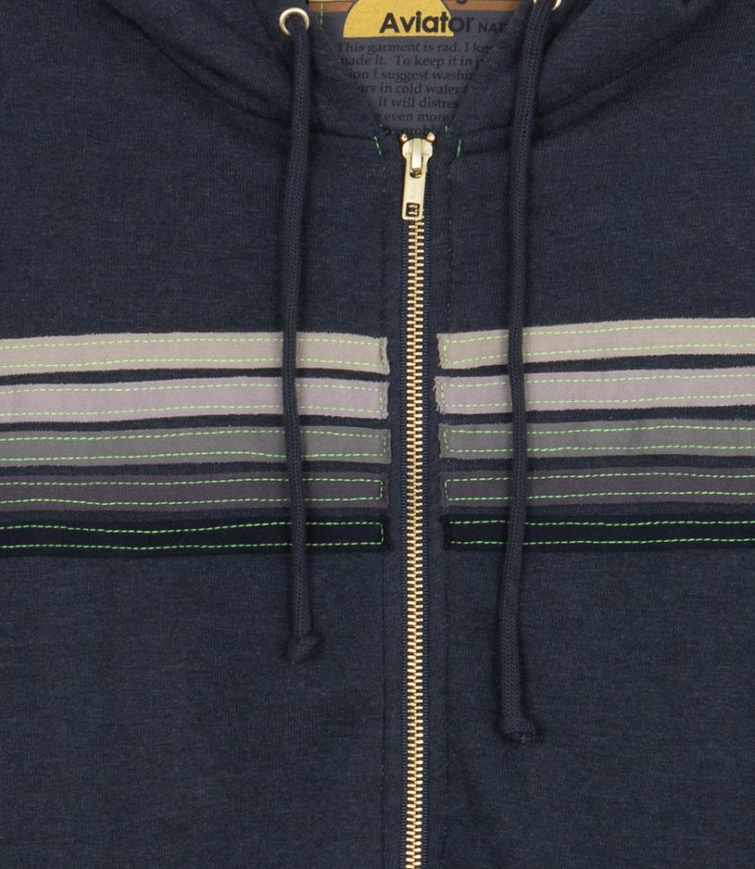 5 STRIPE ZIP HOODIE
