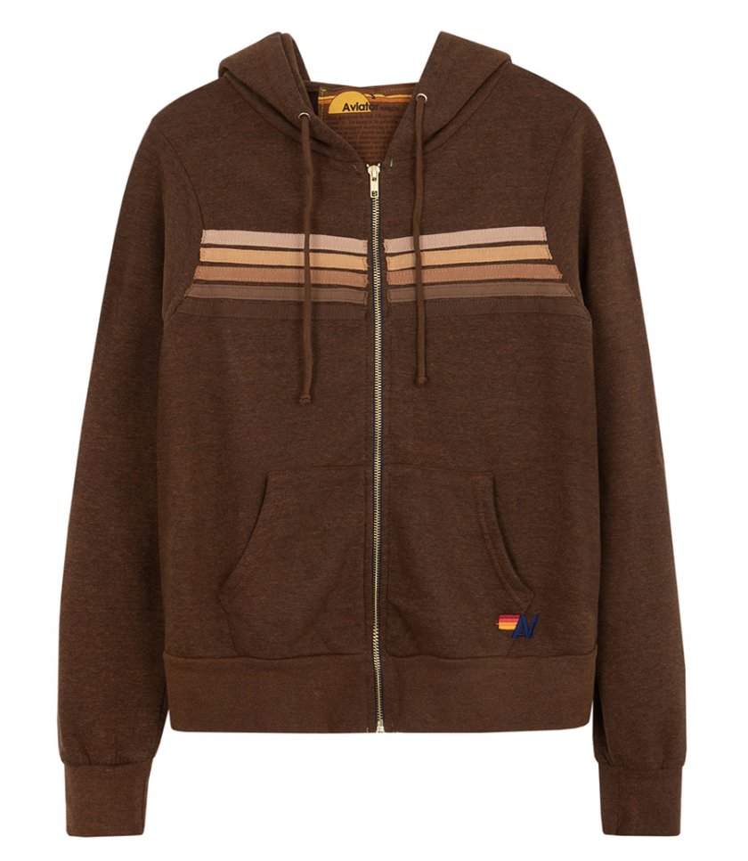 CLOTHES - 5 STRIPE ZIP HOODIE