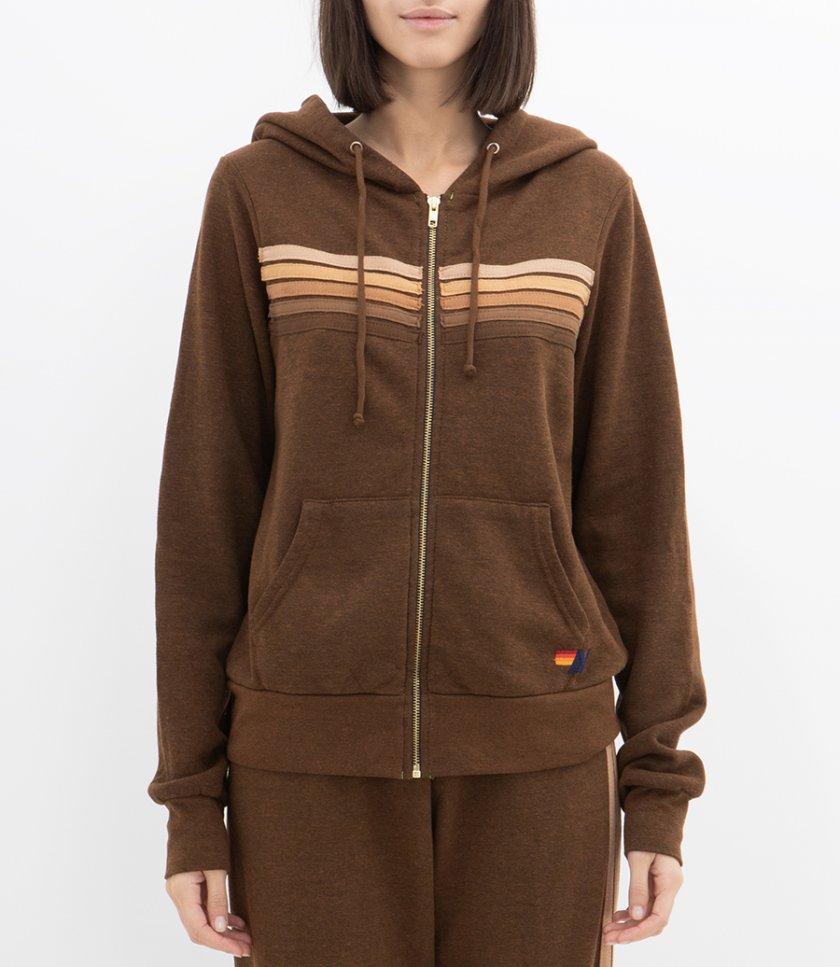 5 STRIPE ZIP HOODIE