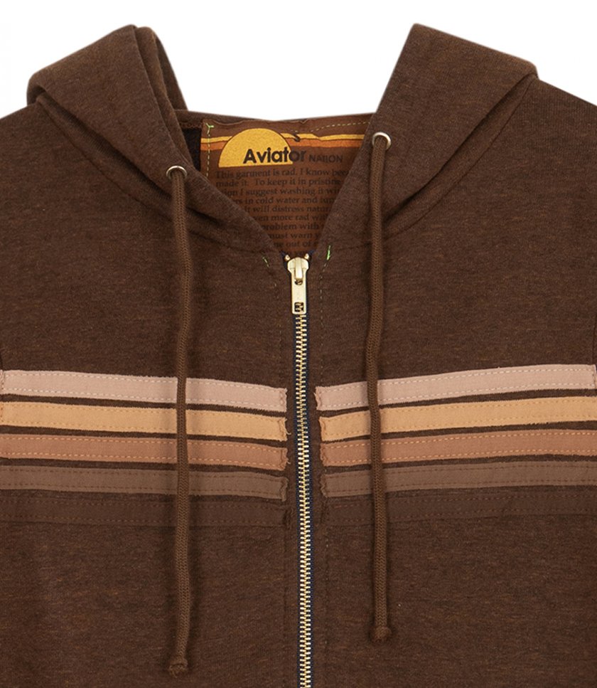 5 STRIPE ZIP HOODIE