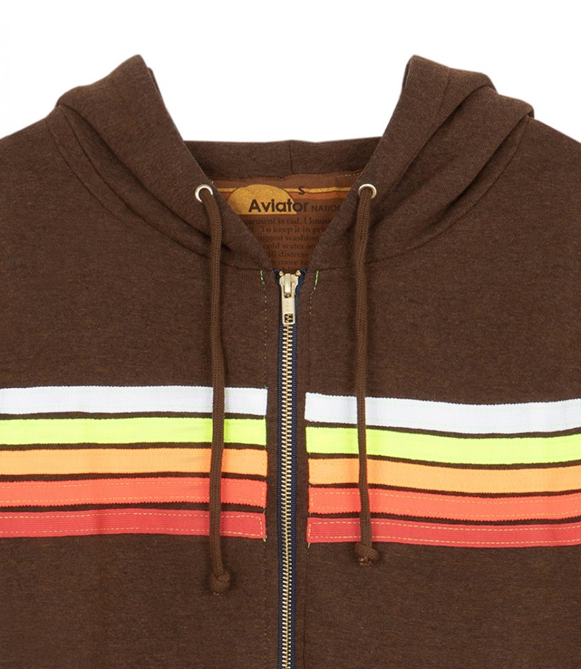5 STRIPE ZIP HOODIE