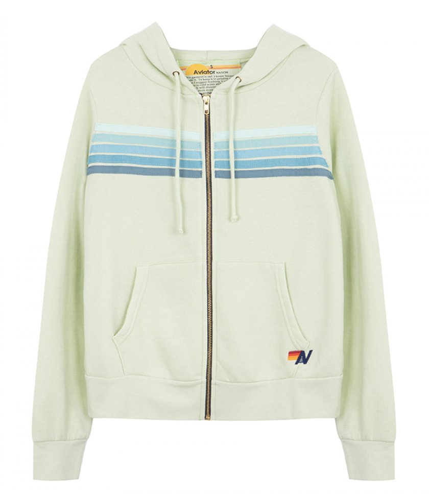 AVIATOR NATION - 5 STRIPE ZIP HOODIE