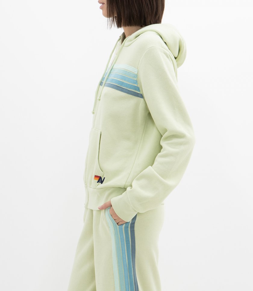 5 STRIPE ZIP HOODIE