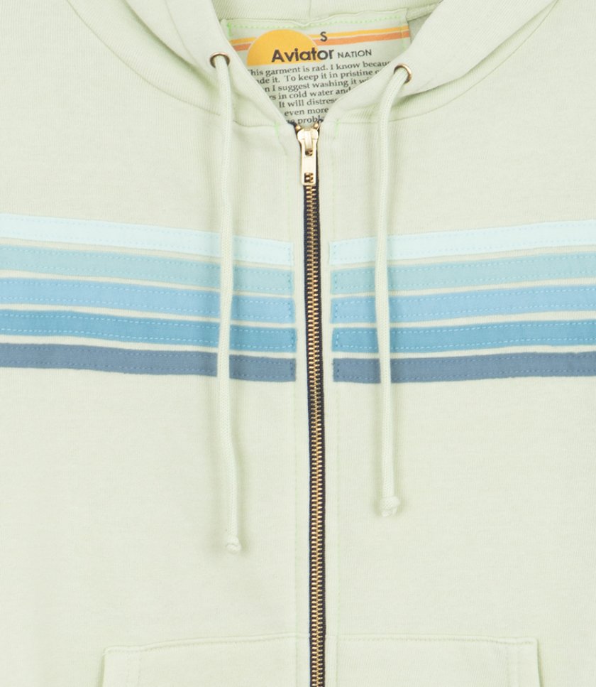 5 STRIPE ZIP HOODIE