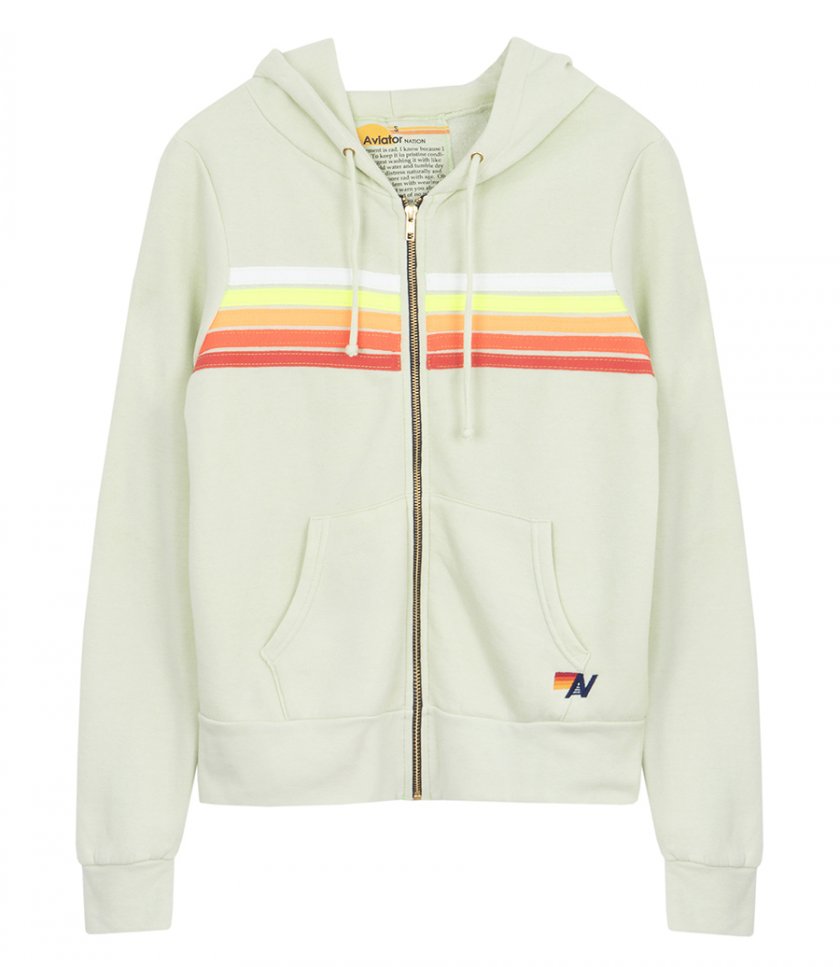 AVIATOR NATION - 5 STRIPE ZIP HOODIE