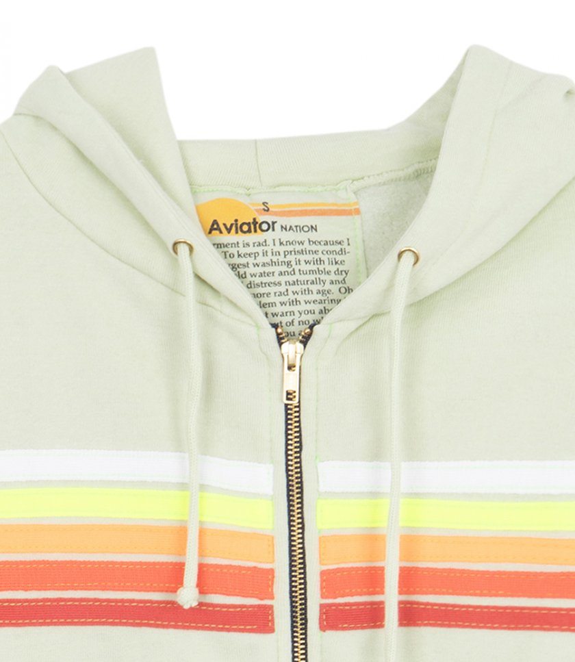 5 STRIPE ZIP HOODIE