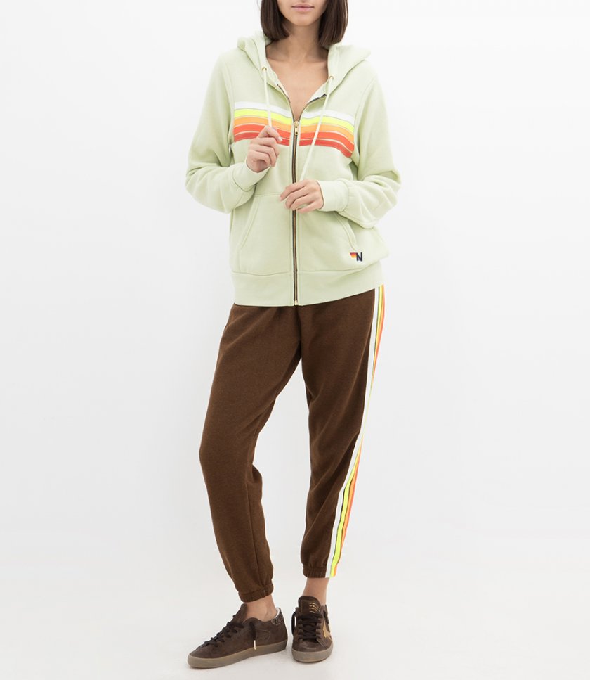 5 STRIPE ZIP HOODIE